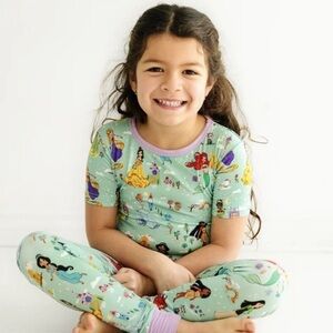Little Sleepies Disney Princess Dreams Pjs Short Sleeve Size 2T
